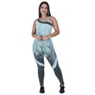 Macacão Fitness Feminino Degrade Recortes Um Ombro Com Bojo Orbis - Verde, G