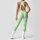 Macacão Fitness Feminino Sem Costura Com Controle De Abdômen E Efeito Bumbum De Pêssego, Modelo