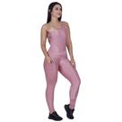 Macacão Fitness Feminino Um Ombro Brilho Wonder Bojo Bolso Orbis