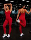 Macacão Fitness Modelador Alça Fina Academia Treino Esporte Casual