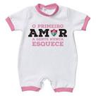 Macacão Fluminense Primeiro Amor Rosa - Torcida Baby