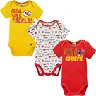 Macacão Gerber NFL Kansas City Chiefs, pacote com 3, 18 meses