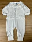 Macacão Infantil Bordado My Pretty Feminino Branco