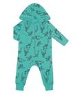 Macacão Infantil com Capuz Dino Rovitex Baby Verde Macacão Infantil com Capuz Dino Rovitex Baby Verde
