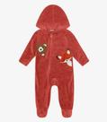 Macacão Infantil Com Capuz em Plush Trick Nick Laranja Macacão Infantil Com Capuz em Plush Trick Nick Laranja
