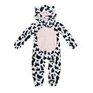 Macacão Infantil Danka Fleece Vaquinha Longo Branco - 012027