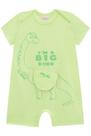 Macacão Infantil Em Malha Roupa Bebê LucBoo Verde Neon Dino Comilão Gola Redonda Macacão Infantil Em Malha Roupa Bebê LucBoo Verde Neon Dino Comilão Gola Redonda