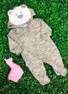 Macacão Infantil Fem Ursa Cinza