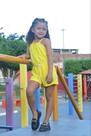 macacao infantil feminino amarelo com cinto macacao infantil feminino amarelo com cinto