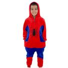 Macacão Infantil Homem Aranha Kigurumi Inverno Marvel 3/4 Anos