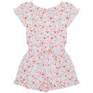 Macacão Infantil Look Jeans Estampado Floral