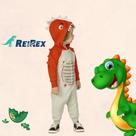 Macacão Infantil Masculino Moletom Peluciado Dinossauro ReiRex