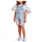 Macacão Infantil Menina Tiptop Jardineira Jeans - 3350