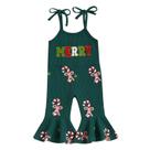 Macacão infantil Rarjuiey Baby Girl Christmas Merry Candy Cane 18-24M