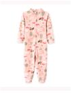 Macacão Infantil Roupa Bebê Infantil Macaquinho Pijama Longo Comprido Ziper Floresta Rosa