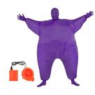 Macacão inflável de corpo inteiro, traje de cosplay, roxo Qshine