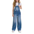 Macacão Jardineira Infantil Feminino Dipopini Jeans Azul