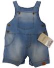 Macacão Jardineira Jeans Luxo Bebê Menino Verão Katita 24104