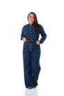 Macacão Jeans Feminino Arauto M/l Wide