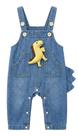 Macacão jeans para bebês SEAUR, roupa casual feminina 2-3T
