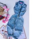 Macacão jeans wid led infantil menina Macacão jeans wid led infantil menina