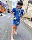 Macacão jens infantil tamanho 6