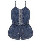 Macacão Juvenil Look Jeans Short Jeans