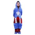 Macacão Kigurumi Infantil Capitão América de 3 a 4 anos Macacão Kigurumi Infantil Capitão América de 3 a 4 anos