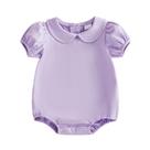 Macacão Lamuusaa Newborn Baby Summer de manga curta roxo 6-12M Macacão Lamuusaa Newborn Baby Summer de manga curta roxo 6-12M