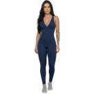 Macacão Liso Longo Com Bojo Vekyo Roupa para Academia Treino Suplex Moda Fitness Feminina Tamanho:PCor:Azul escuroGêne Macacão Liso Longo Com Bojo Vekyo Roupa para Academia Treino Suplex Moda Fitness Feminina Tamanho:PCor:Azul escuroGêne