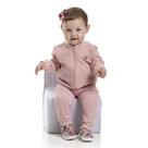 Macacão Longo Bebê Costão Matelassê Love Com Zíper Frontal Feminino Tamanho M