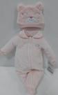 Macacão Longo Bebê Menina Inverno + Touca Paraiso Ref 13135