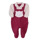 Macacão Longo Bebê Menina Le Bhua / Paraiso Plush Cotelê 460