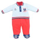 Macacão Longo Bebê Menino Algodão Poliester Liso Upi Uli Macacão Longo Bebê Menino Algodão Poliester Liso Upi Uli