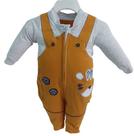 Macacão Longo Bebê Menino Bordado Le Bhua Paraiso Ref 12593 Macacão Longo Bebê Menino Bordado Le Bhua Paraiso Ref 12593