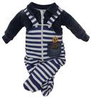 Macacao Longo Bebe Menino Jardineira Luxo Lessa Kids 7871