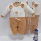 Macacão Longo Bebe Menino Listras Enxoval Malha Luxo 365