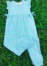Macacão Longo Infantil Fem Estampado Xadrez Macacão Longo Infantil Fem Estampado Xadrez