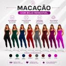 Macacão Longo Legg Fitness Academia (Bojo Removível) Cor:FusciaTamanho:G