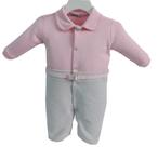Macacão Longo Luxo Bebê Menina Finta Conjunto Zafielo Rf 522