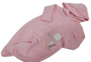Macacão Longo Matelasse Bebê Menina Bordado C/ Capuz 2210 Macacão Longo Matelasse Bebê Menina Bordado C/ Capuz 2210