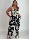 Macacão Longo Plus Size Casual elegante Tecido - REF.9337