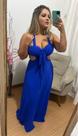 Macacão longo sol Modas feminino, azul tam G