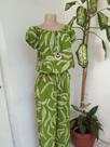 Macacão longo - tecido viscose - cor estampado verde - tamanho M