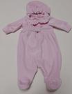 Macacão Luxo Bebê Menina Plush Touca Inverno LessaKids 9214