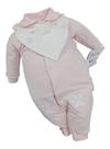 Macacão Luxo Paraiso Bebe Menina + Bandana Enxoval 11801