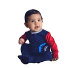 Macacão Magnético Marinho, detalhes vermelho e cinza com estampa arco-íris - 18 meses (1 a 2 anos) Macacão Magnético Marinho, detalhes vermelho e cinza com estampa arco-íris - 18 meses (1 a 2 anos)