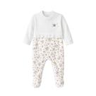 Macacão Manga Longa Bebê Menina Suedine/Tricot Mini &amp Co
