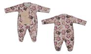 Macacão Manga Longa Molecotton Bebê Menina Ursas Upi Uli