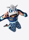 Macacão Manga Longa Puket Soft Unissex Adulto Família Guaxinim Azul Marinho PP a G